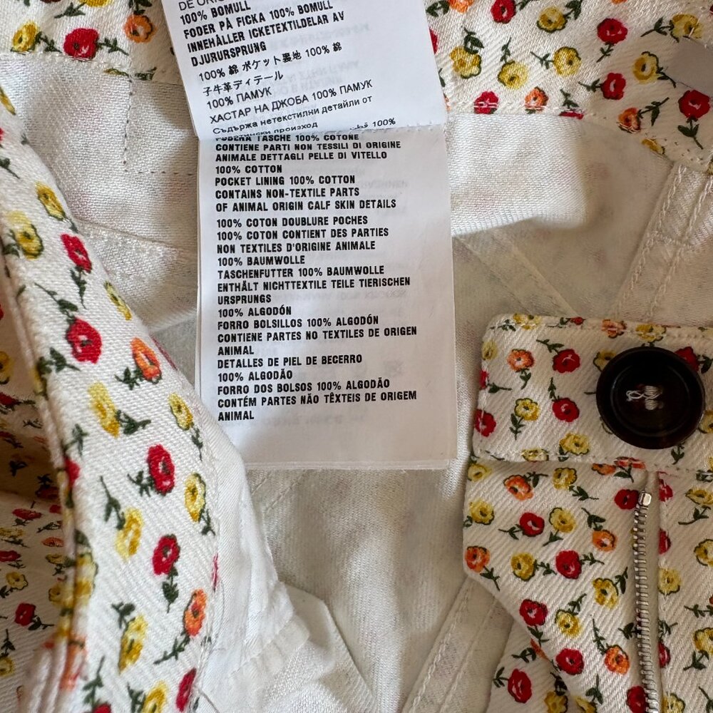 Miu Miu High Waisted Denim Floral Shorts - Picture 5 of 6